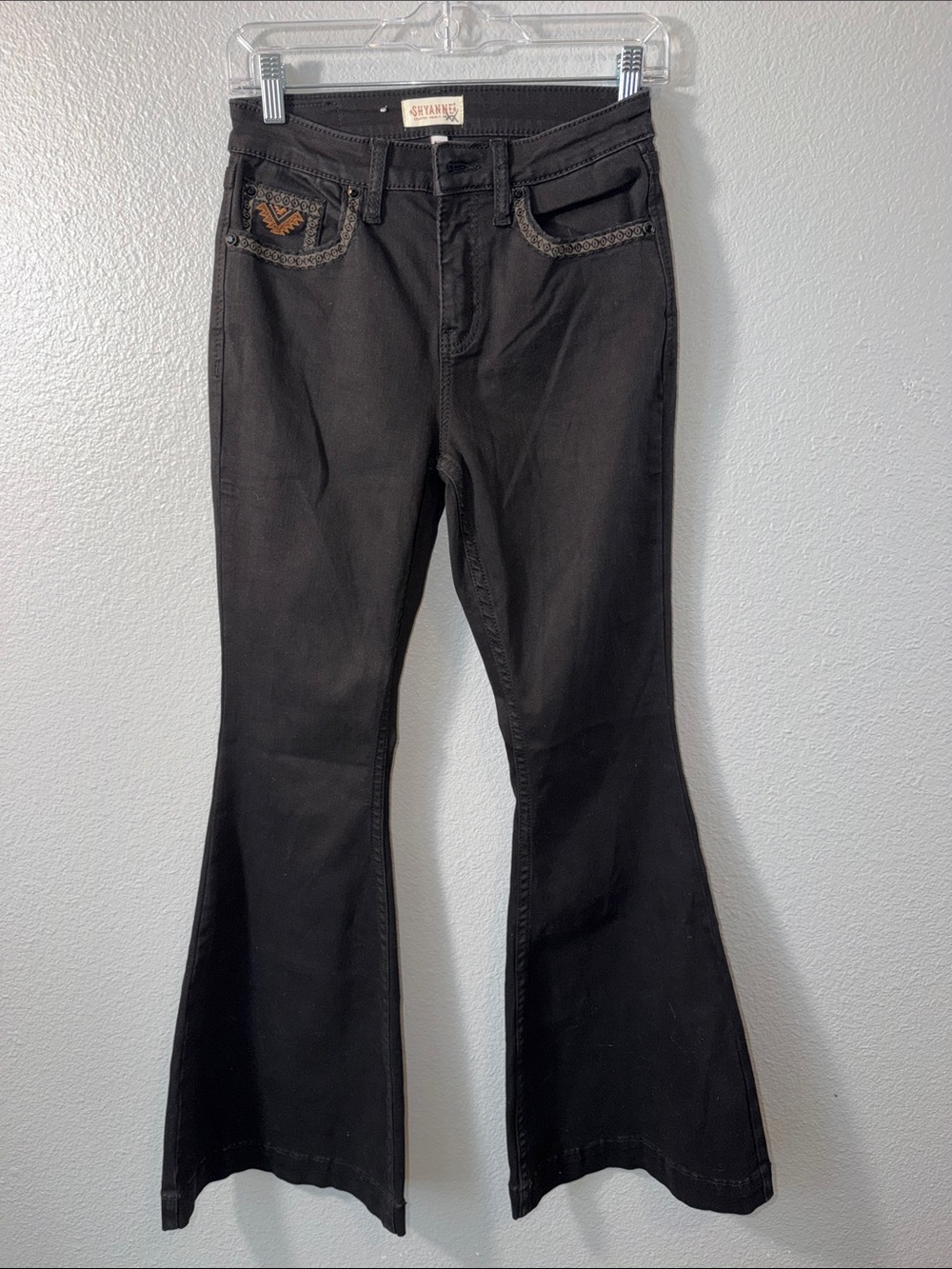 Shyanne Black Flare Western Jeans - Women's Stylish High-Rise Flared Denim